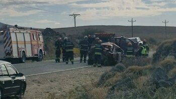 Choque con heridos sobre la Ruta 40 (Foto: Díario Río Negro)