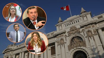 Los congresistas Eduardo Salhuana,