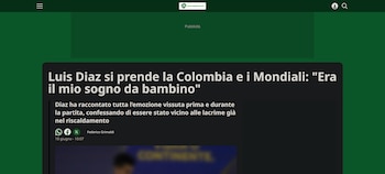 El diario deportivo más importante de Italia destacó las declaraciones de Luis Díaz-crédito La Gazzetta dello Sport