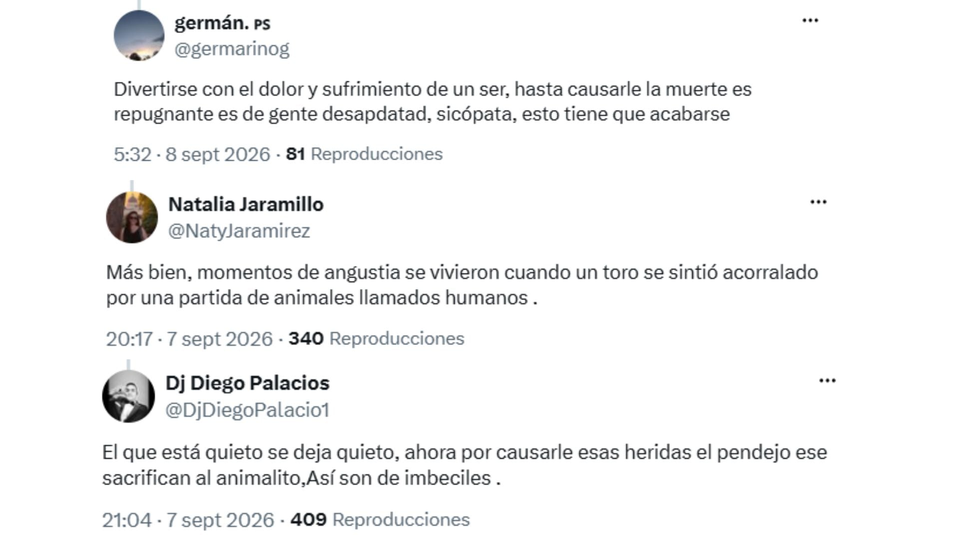 Reacciones contra las corralejas tras la embestida de un toro en Chinú - crédito X