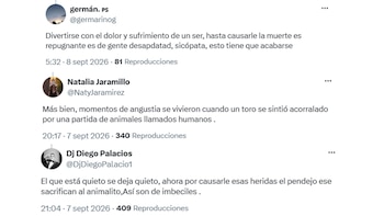 Reacciones contra las corralejas tras la embestida de un toro en Chinú - crédito X