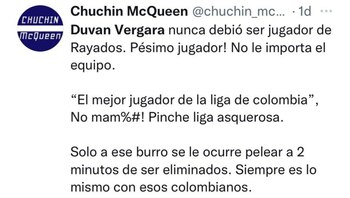 Lluvia de críticas a Duván