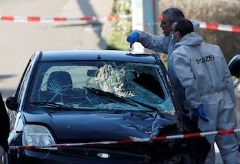 Police work at the site after a car drove into a crowd, in Mannheim, Germany, March 3, 2025. REUTERS/Heiko Becker TPX IMAGES OF THE DAY