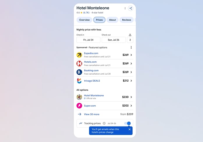 La precisión del algoritmo permite monitorizar establecimientos específicos, enviando alertas inmediatas ante fluctuaciones de precios para garantizar el ahorro. (Foto: Google)