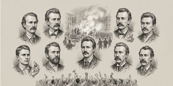 Os Mártires de Chicago: quatro líderes sindicais foram mortos e um cometeu suicídio na prisão, outros três foram posteriormente perdoados (Illustrative Image Infobae)
