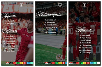 Los dirigidos por David González para el duelo decisivo de la Copa Sudamericana-crédito Jefatura de Prensa América de Cali