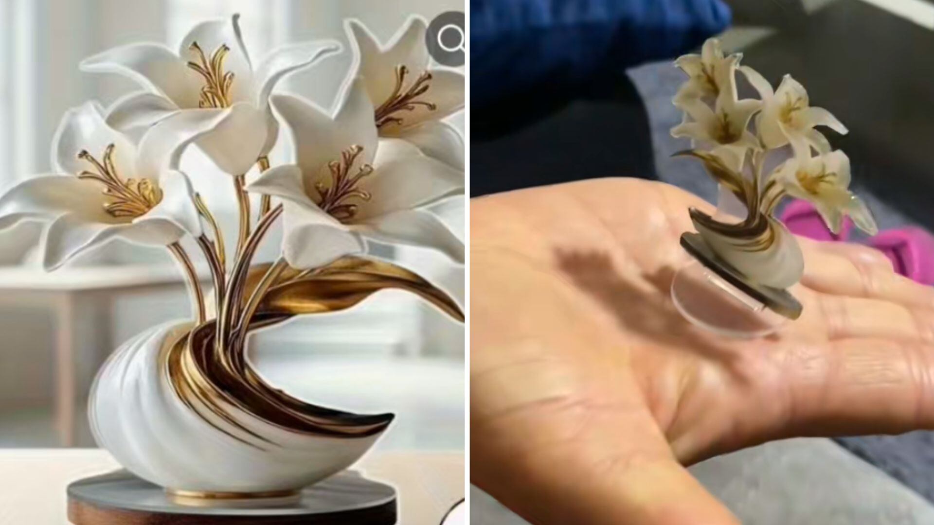 Una joven recibe un adorno diminuto en lugar del florero pedido en Temu y su experiencia se vuelve viral en TikTok (Captura de video @alejamoreno_77/TikTok)