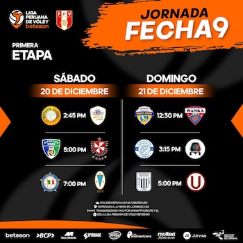 Programación de la fecha 9