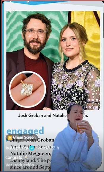 Katy Perry subió un video tras la noticia del compromiso entre Josh Groban y Natalie McQueen. (Captura de video)