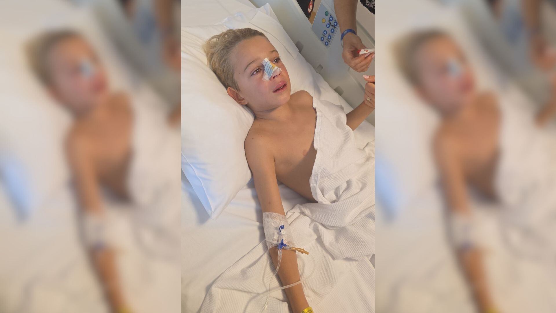 Milan Orban, en la cama del hospital (Orban Szilard / Facebook)