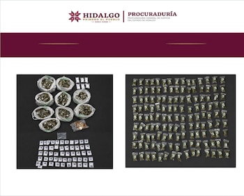 Drogas aseguradas a "El Perico". Crédito: PGJEH