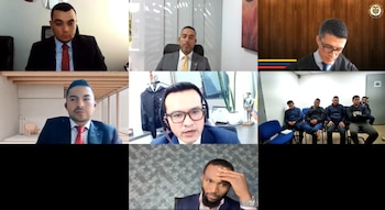 Así se dio la audiencia preliminar de imputación de cargos contra los cuatro uniformados - crédito cortesía Fiscalía