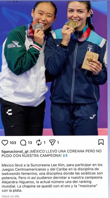 Liga Nacional de Guatemala discrimina a Cecilia Lee. (Instagram: Liga Nacional GT)