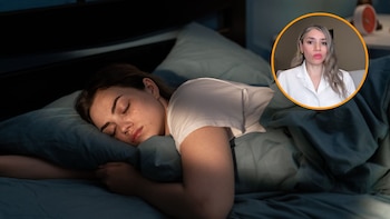 Una mujer durmiendo (Montaje Infobae)