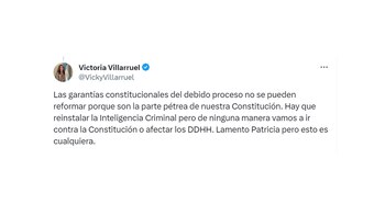La candidata libertaria también compartió