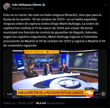 Así respondió el ministro de Defensa saliente ante la denuncia de una presunta reunión - crédito Iván Velásquez/X