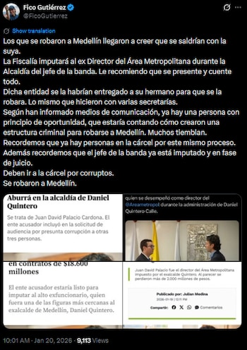 Fico Gutiérrez exigió cárcel para