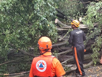 Autoridades llamaron a evitar cruzar ríos, arroyos y balnearios en zonas bajo alerta para prevenir víctimas debido a las fuertes lluvias. (Cortesía: Defensa Civil Dominicana)