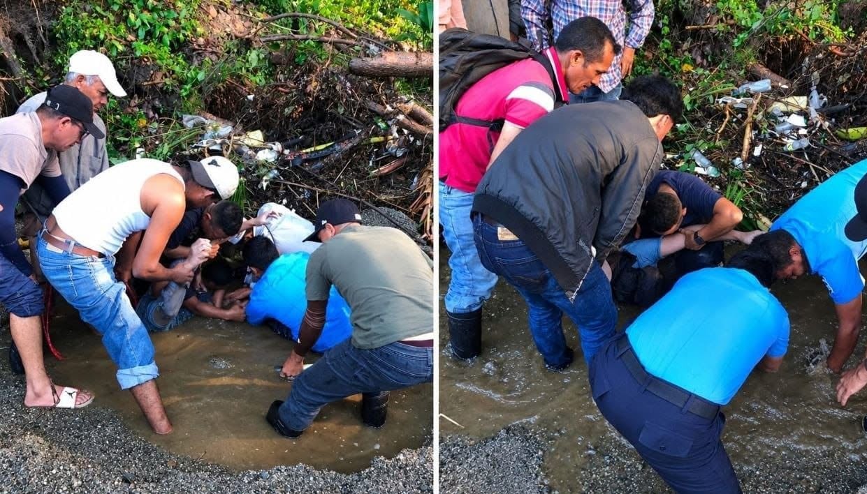 Labores de rescate fueron desplegadas durante la noche y madrugada para ubicar el cuerpo del funcionario judicial (Cortesía: Prensa 505).