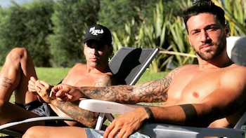 Facundo Parra y Hernán Fredes, exfutbolistas de Independiente
