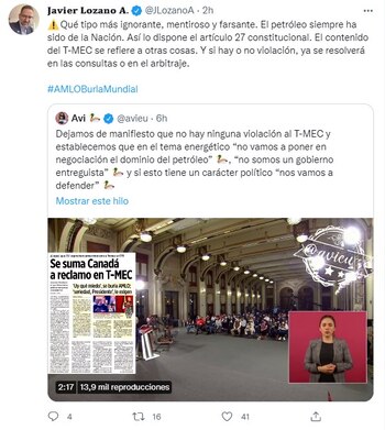 Lozano Alarcón calificó de ignorante