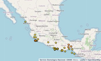 Reporte matutino de sismicidad de