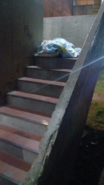 La escalera donde la víctima