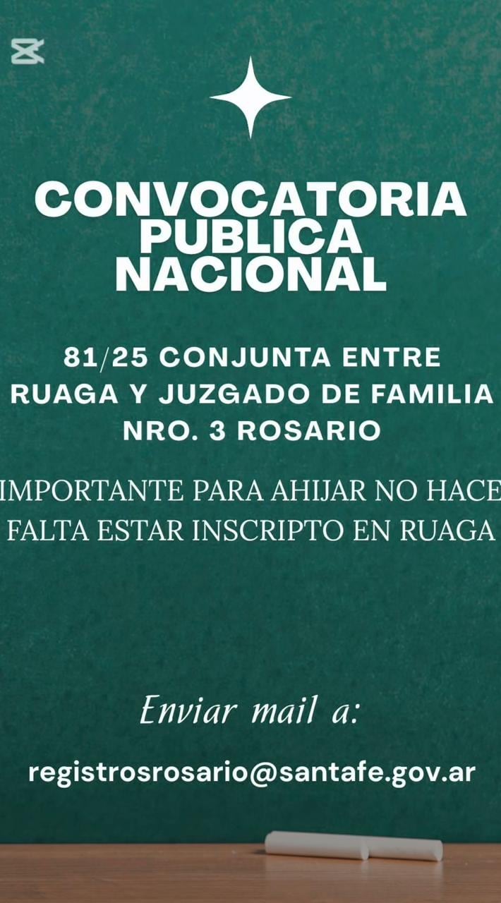 La convocatoria en IG de su caso