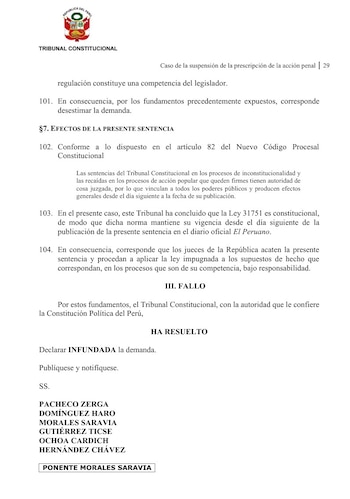 TC rechaza demanda de inconstitucionalidad