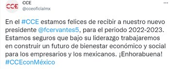 Francisco Cervantes Díaz, nuevo presidente del Consejo Coordinador Empresarial