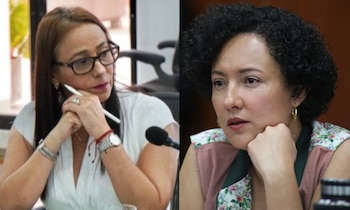 La concejala Claudia Carrasquilla Minami aseguró que llamará "dorotea" a Isabel Zuleta, por su rol en las conversaciones de paz con estructuras criminales de Medellín y del Valle de Aburrá - crédito @claudiacarrasq/X y Prensa Senado