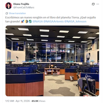 “¡Qué orgullo tan grande!”, expresó la ingeniera Diana Trujillo al referirse a la misión Artemis II - crédito @FromCaliToMars/X