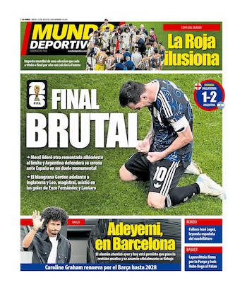 Portadas diarios del mundo Argentina vs Inglaterra