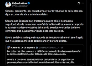 Alejandro Char - crédito @AlejandroChar/X