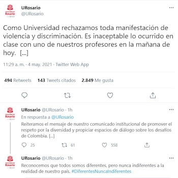 Pronunciamiento de la Universidad del