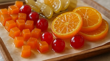 Receta de frutas abrillantadas caseras,