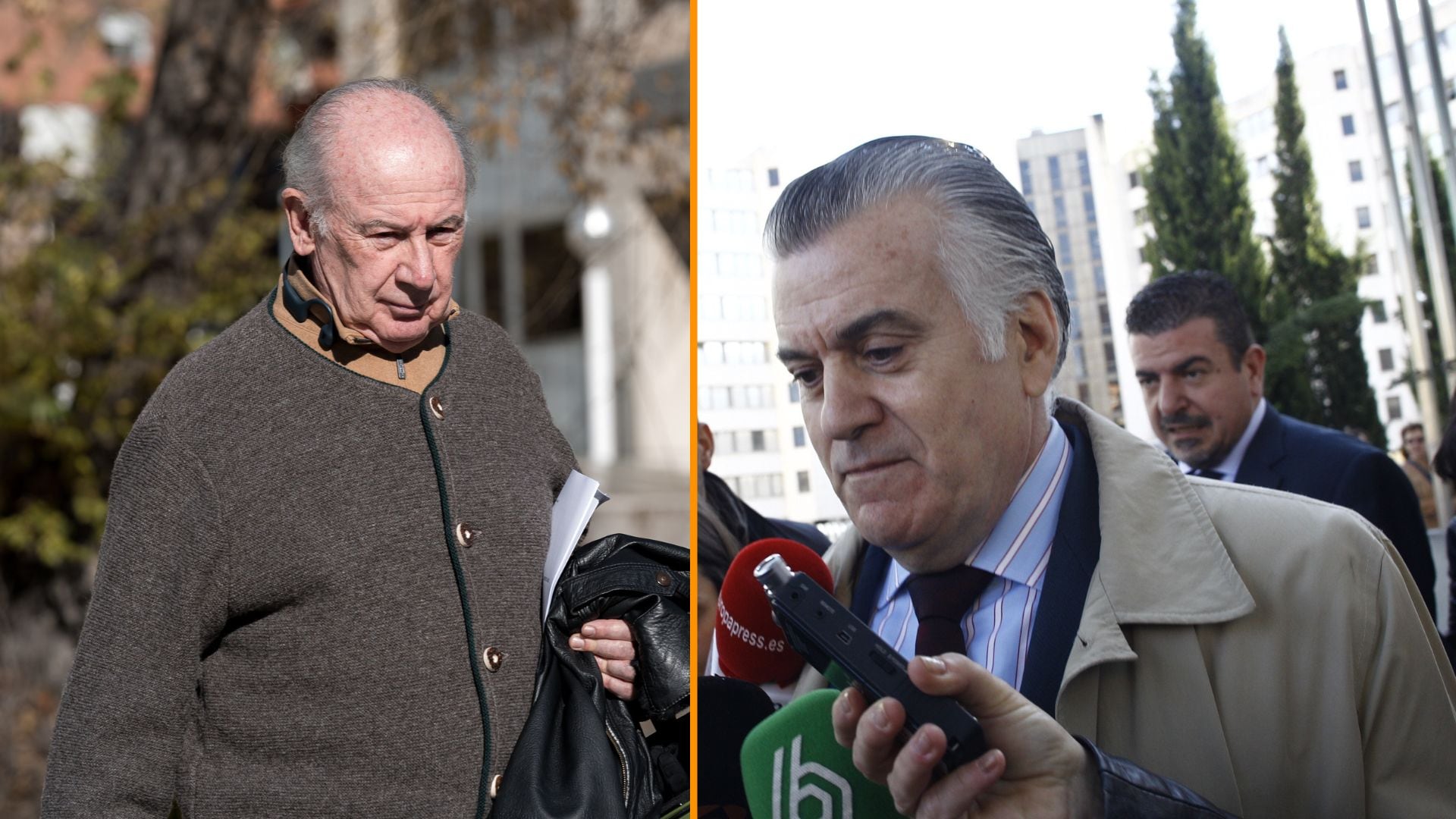 De izquierda a derecha, Rodrigo Rato y Luis Bárcenas. (Europa Press)