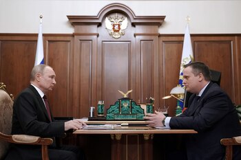 Vladimir Putin durante un encuentro