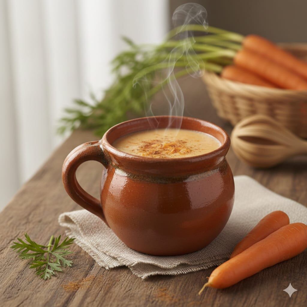 Una receta que lleva el sabor del tradicional atole a otro nivel. Foto: (Gemini IA)