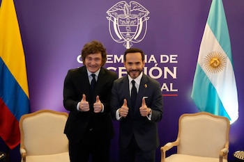 El presidente de Argentina, Javier Milei, sostuvo un encuentro con Abelardo de la Espriella, presidente electo de Colombia, en Cali en el marco de los actos previos a la ceremonia de transmisión de mando - crédito @OPRArgentina/ X
