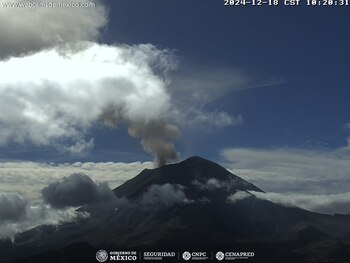 Monitoreo del Popocatépetl este 18