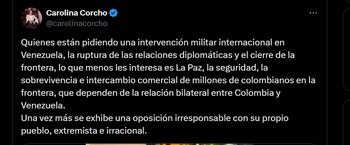 Carolina Corcho sobre la crisis