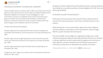 Carolina Corcho se vio obligada