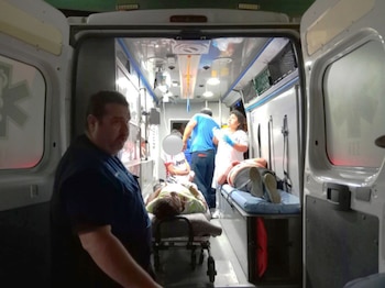 Trece pasajeros resultaron heridos y