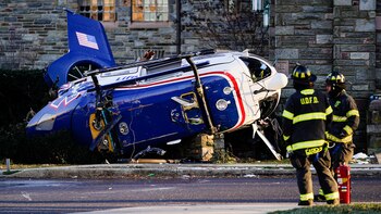 El helicóptero había despegado de
