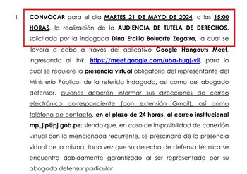 Convocan audiencia para evaluar pedido