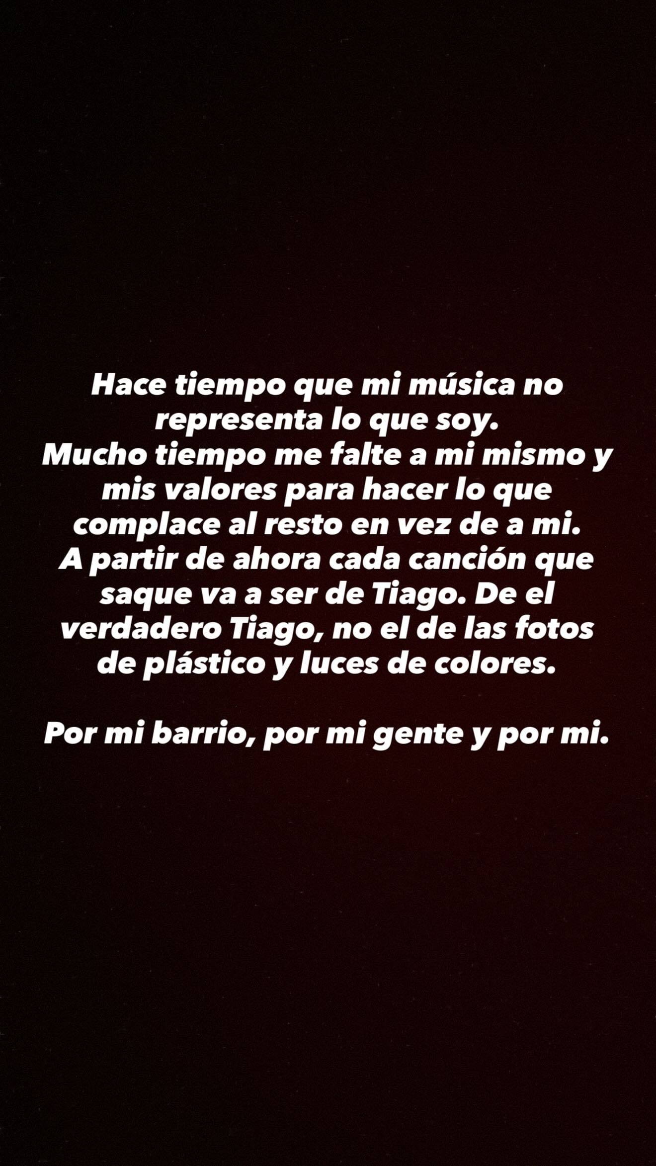 La tajante decisión de Tiago PZK respecto a su futuro en la música (Instagram)