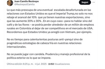 El exministro Juan Camilo Restrepo