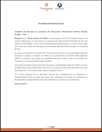 El incidente del vuelo ambulancia