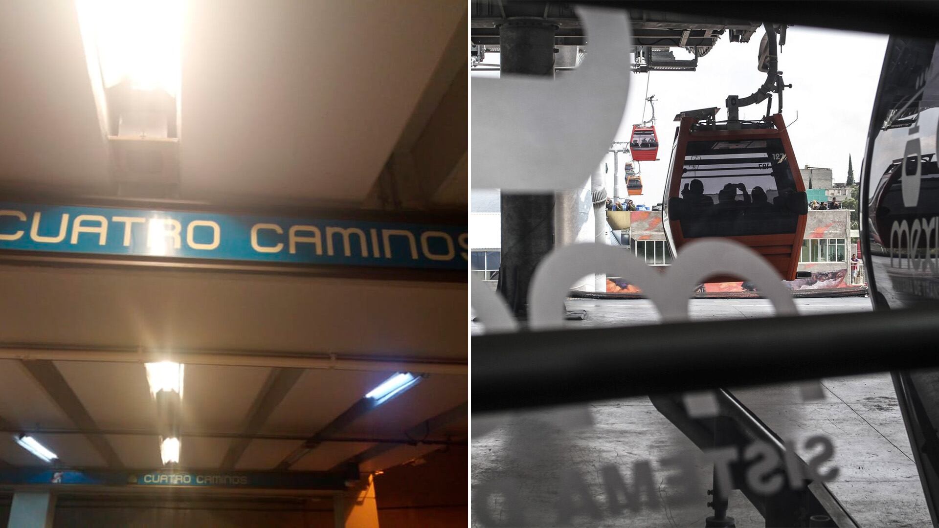 La próxima ruta de Mexicable conectará con la estación Cuatro Caminos del Metro de la CDMX. Crédito: X/@MetroCDMX y Cuartoscuro.